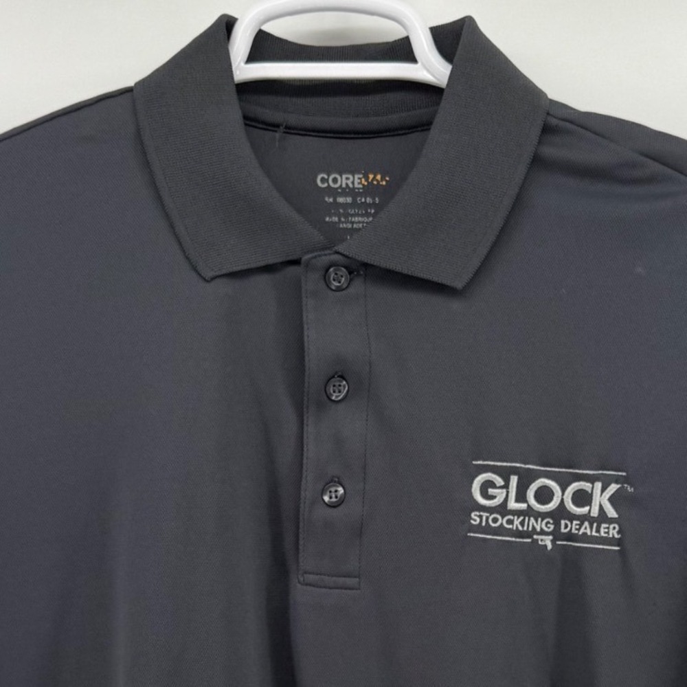 Core 365 Mens Glock Stocking Dealer Polo Shirt Gray L Short Sleeve Performance